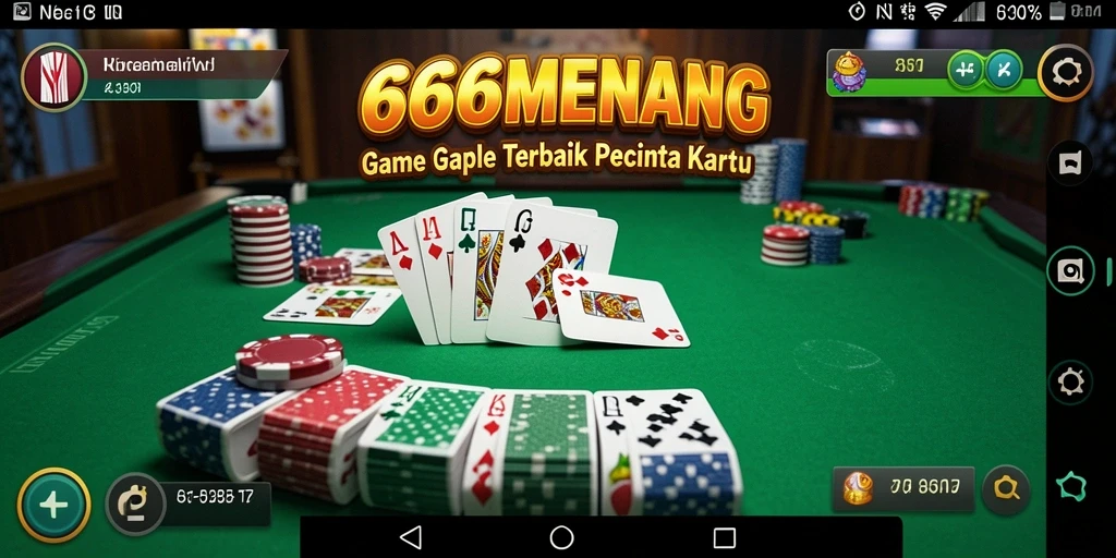 Tampilan gameplay seru dari 666MENANG dalam permainan Gaple.