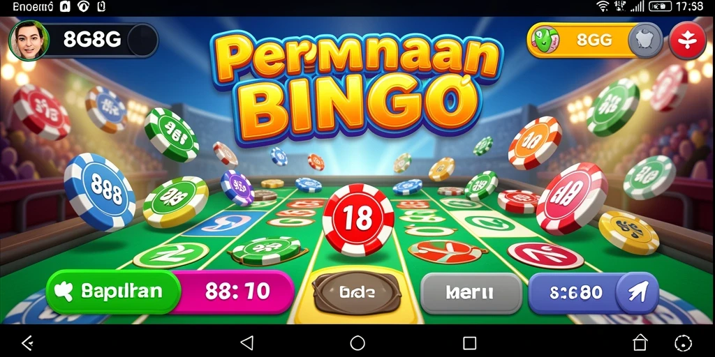 Tampilan utama permainan Bingo yang seru dan interaktif.