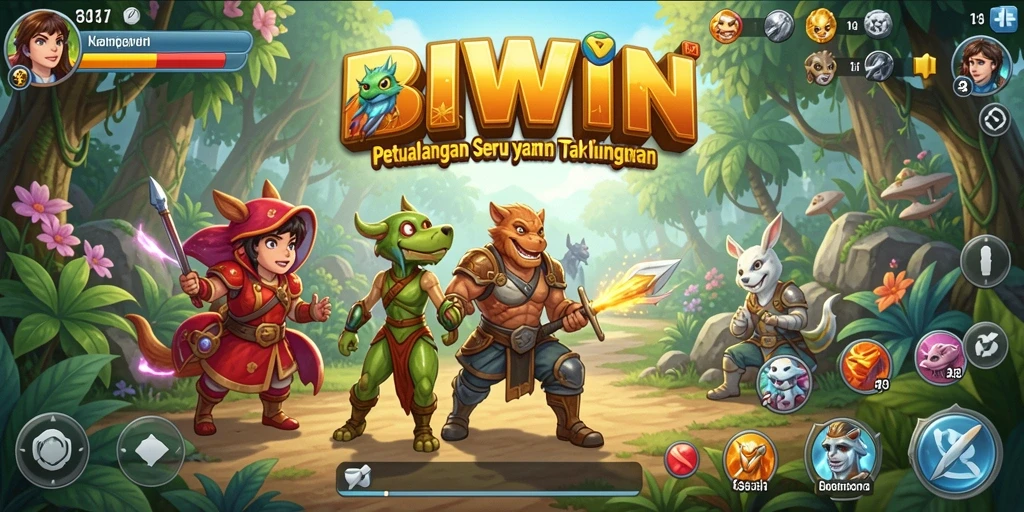 Screenshot gameplay BIWIN menampilkan aksi seru di dunia petualangan.