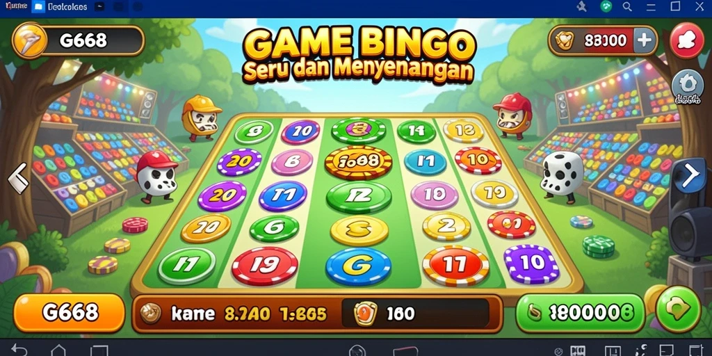 Screenshot utama G668 menunjukkan gameplay Bingo yang menarik.