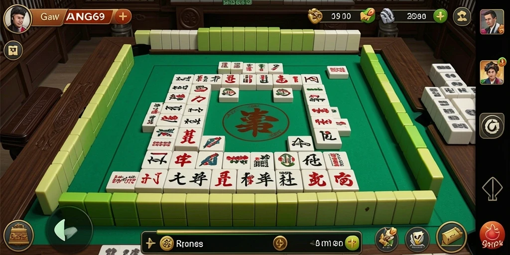 Screenshot gameplay GAWANG69 yang menunjukkan aksi seru Mahjong.