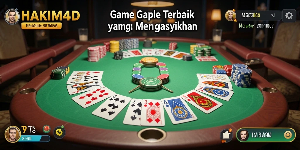 Tampilan gameplay seru HAKIM4D dengan suasana Gaple yang khas.
