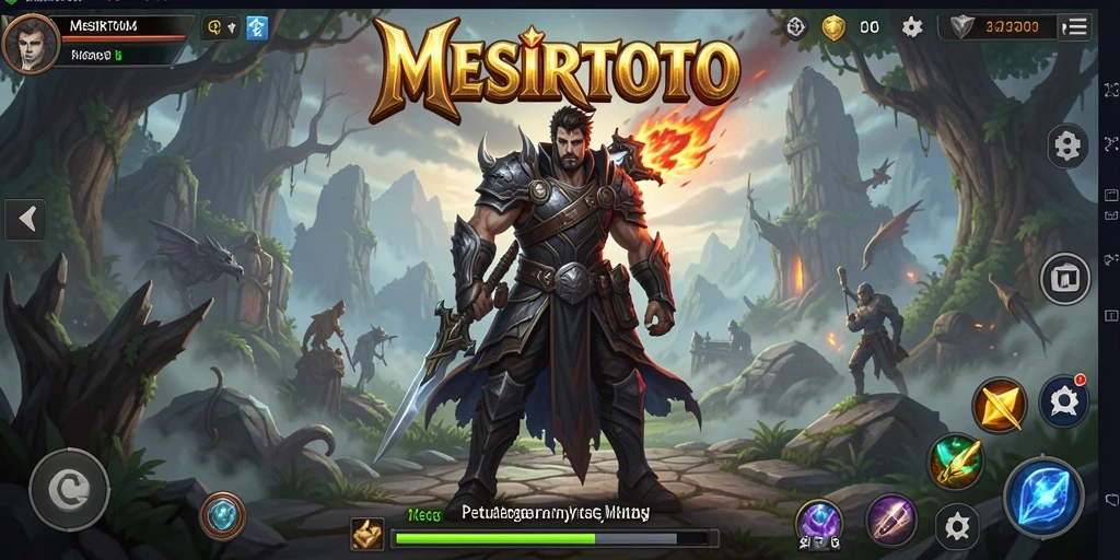 Tampilan gameplay seru dari MESIRTOTO yang penuh aksi RPG.