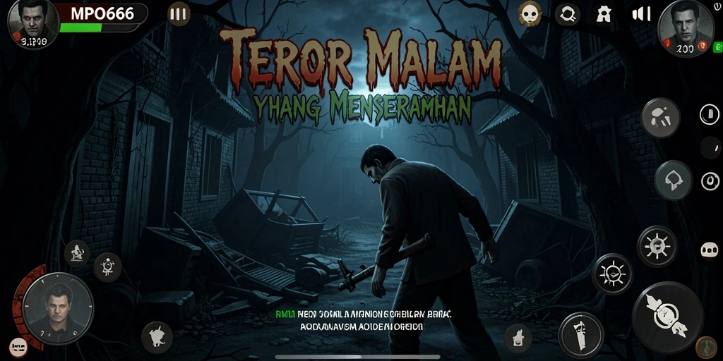 Screenshot game MPO666 menampilkan suasana mencekam dan hantu menyeramkan.