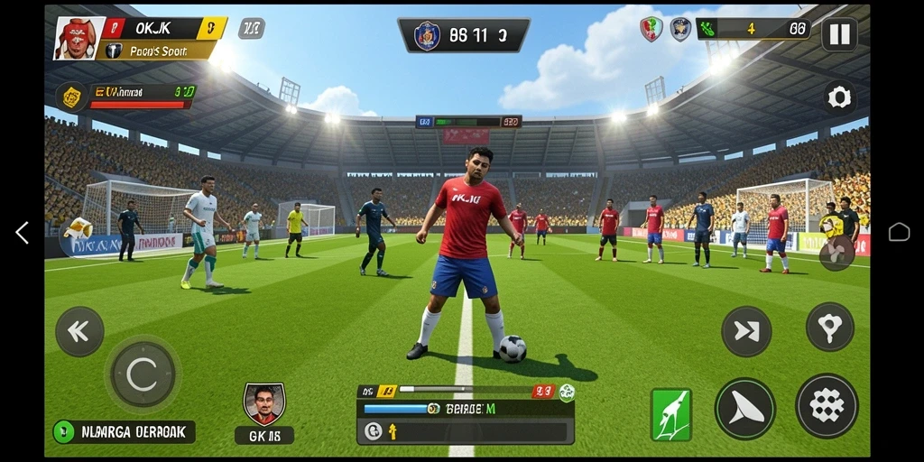 Tampilan gameplay yang menarik dan penuh aksi dalam OKJK.