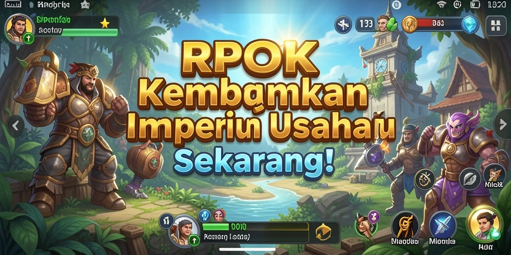Screenshot gameplay RPOK menampilkan pengelolaan bisnis Tycoon yang mendebarkan.