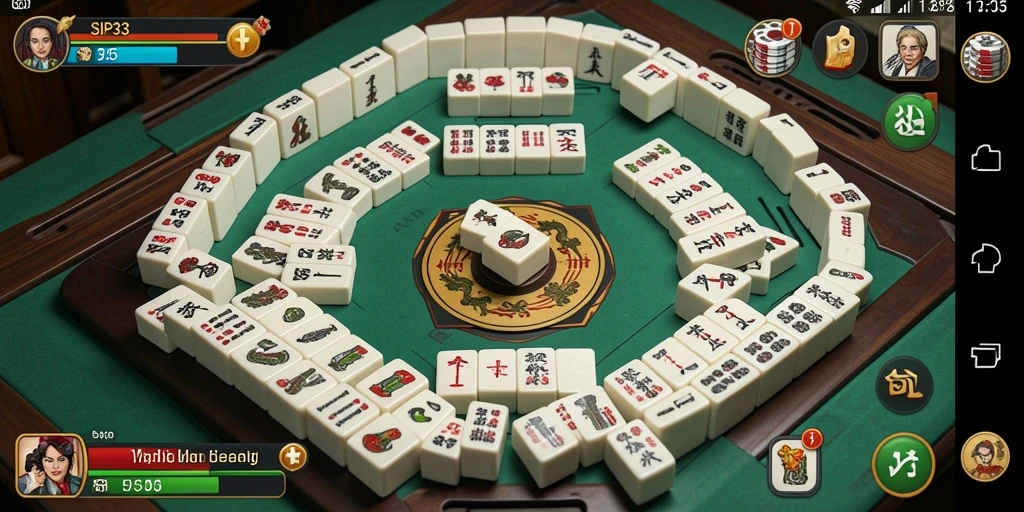 Screenshot utama SIP33 menampilkan gameplay Mahjong yang seru dan dinamis.