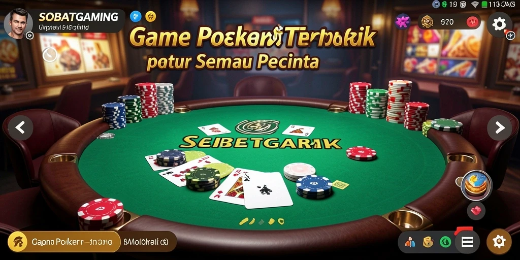 Tangkapan layar menunjukkan gameplay poker yang mendebarkan di SOBATGAMING.