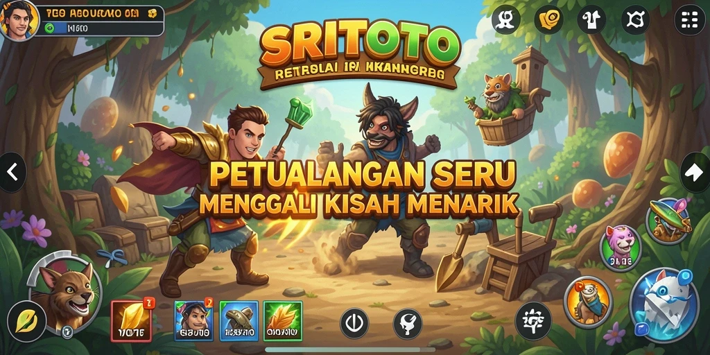 Screenshot utama SRITOTO menunjukkan gameplay menarik dan pemandangan indah.